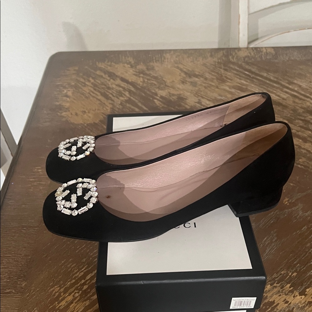 Gucci Black Heels with Crystal Embellishments - Picture 3 of 3